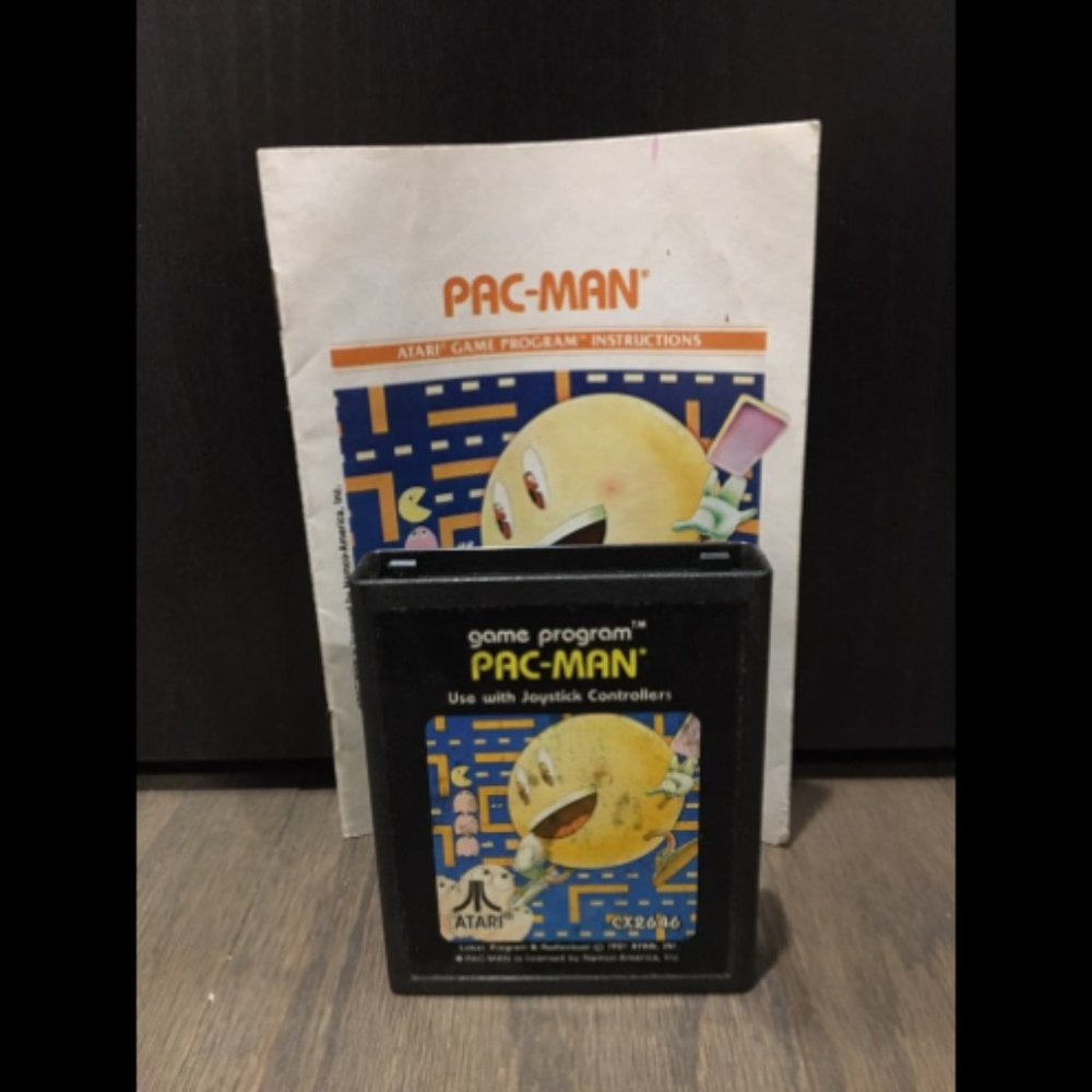 Pac-Man (Atari 2600) Vintage Game Cartridge & Instruction Booklet